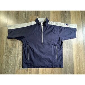 FootJoy Windbreaker Pullover Mens XL Navy Auburn Barkley Basketball 1/4 Zip